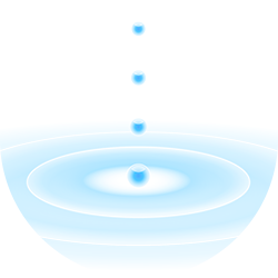水素水の水滴のイラスト